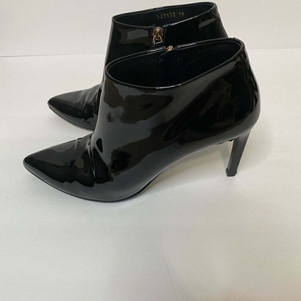 Gucci Patent Leather Ankle Boots